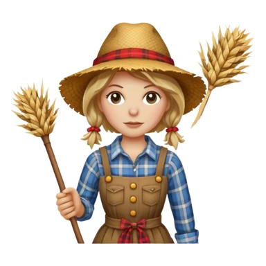 female Scarecrow on stick sticker