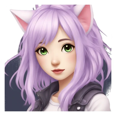 Edgy Kawaii Cute Cool Beautiful Elegant Pretty Pastel Anime Catgirl sticker