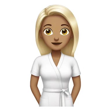 White woman spa sticker