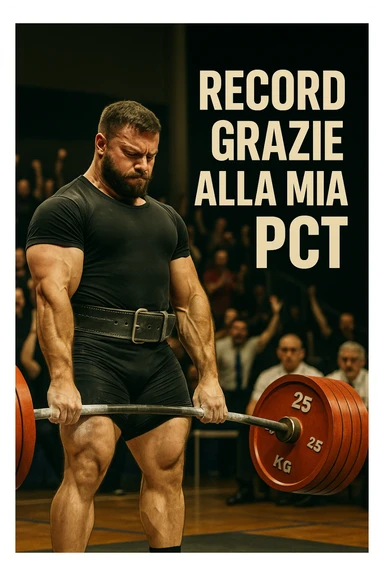 Powerlifter in gara che fa record grazie alla sua "PCT" in italiano sticker