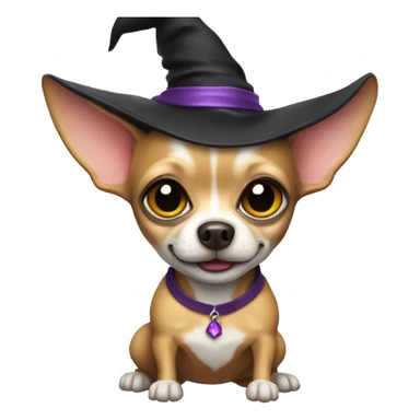 chihuahua in witch costume  sticker