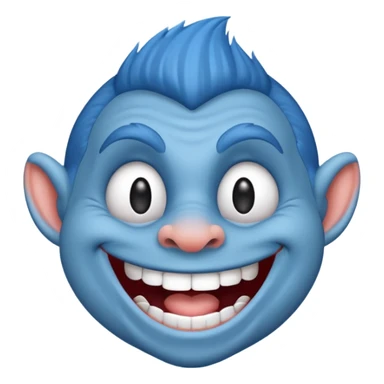 Troll troll face blue sticker