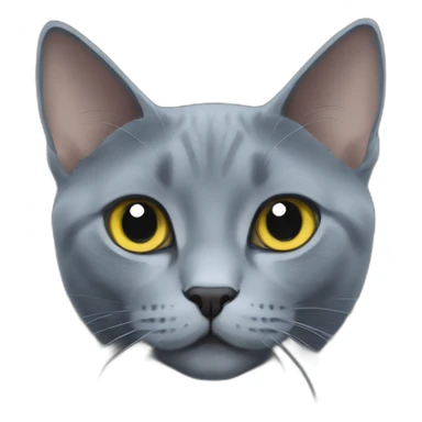 Russian blue cat cute sticker