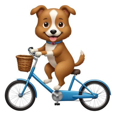 Dog on a bike sticker