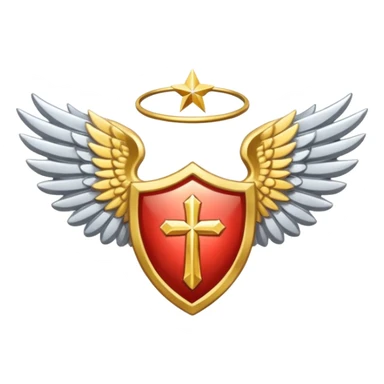 Holy Saint  Emblem with Silver wings sticker