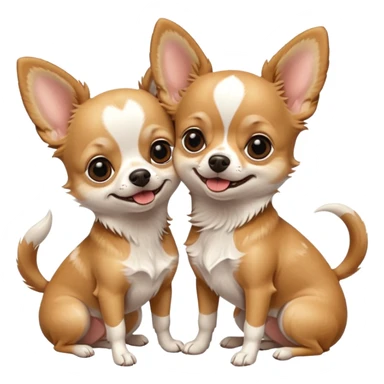 chihuahua dogs playing sticker