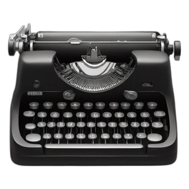 Old typewriter black sticker