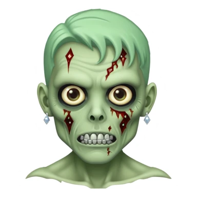 zombie with diamond grills sticker