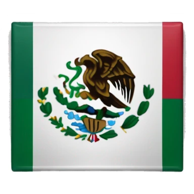 Square gray big wall border wall with small mexican flag sticker