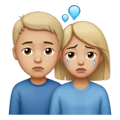 boy and girl heart break sticker