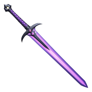 Shadow Fang — black steel + violet aura,Royal Sword. sticker