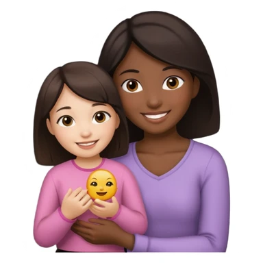 mads lady holds asian girl by the girl  sticker