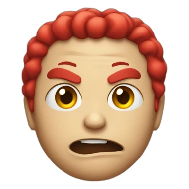 Angry emoji red sticker