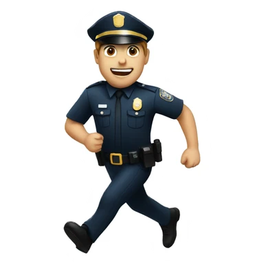 a cop running sticker