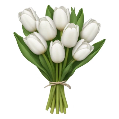 white tulip bouquet  sticker