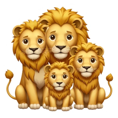lion family sticker