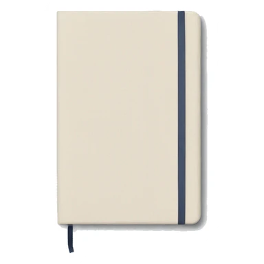 Cream Linen cover notebook with a elegant small text sticker