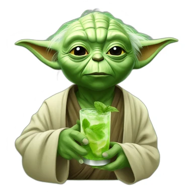 Yoda drinking mojito sticker