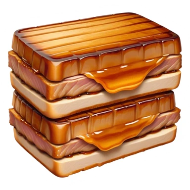 Cinematic tender pork belly, slow-roasted to perfection, crispy caramelized edges, glistening with juices, sliced into thick, rich layers, warm golden tones, luxurious and indulgent. sticker