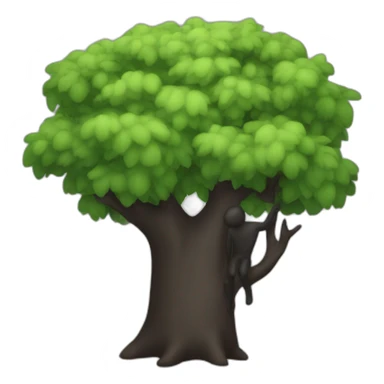 Un homme noir dans un arbre sticker