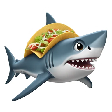 shark taco sticker