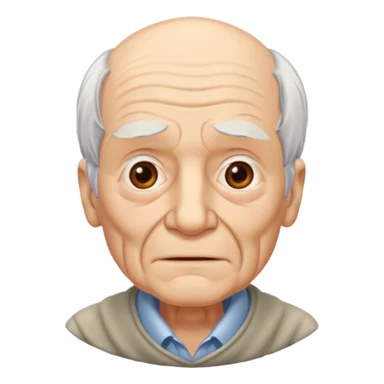 Decrepit Old Man that looks extremely senile sticker