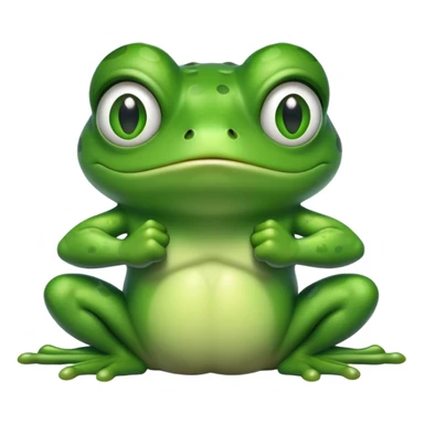 angry frog with clenched fists sticker
