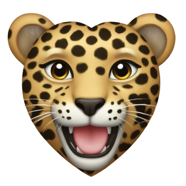 leopard heart  sticker