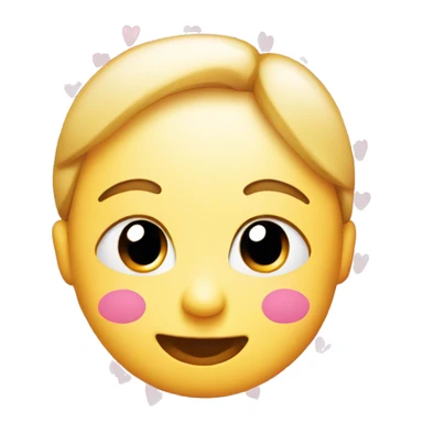 blushing face emoji with hearts all over face girly cute sticker