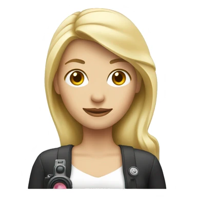 Blonde Woman with a camara in her Hand  sticker