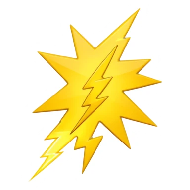 lightning flash yellow sticker