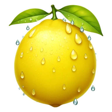 lemon with dewdrops sticker