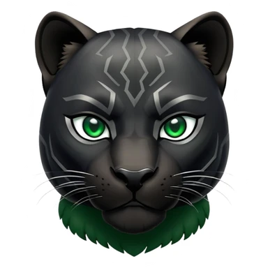Black panther with green eyes sticker