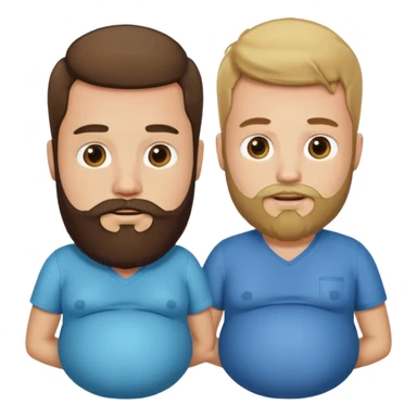 2 guys pregnant  sticker