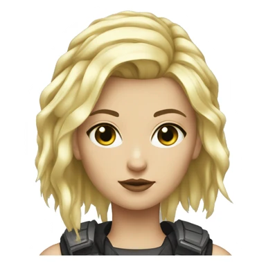 Cyberpunk blond white girl sticker