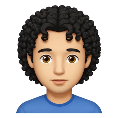 a handsome man with black curly hair tries to kiss sticker