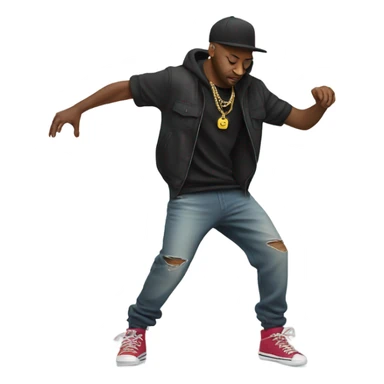 Hip hop dancer sticker