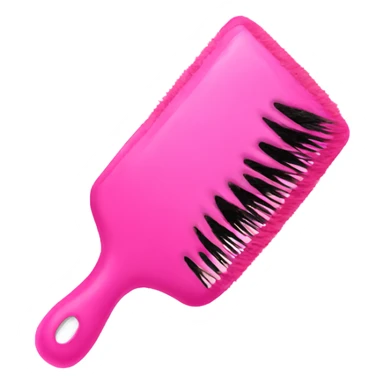 Pink hairbrush sticker