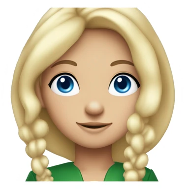 Christmas elf girl blue eyes blond hair  sticker
