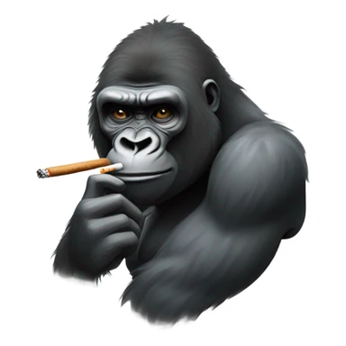 Gorilla smoking sticker