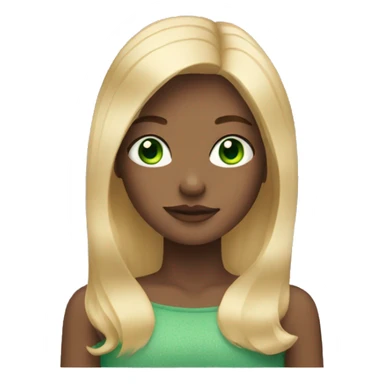 girl with straight blonde hair and green eyes sticker