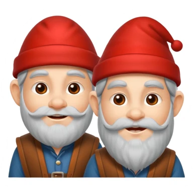 Two dwarfs in red caps sticker