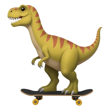 Dinosaur on a skateboard sticker