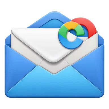 an email evelop with datas and charts around sticker