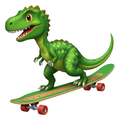 Dinosaur on a skateboard sticker