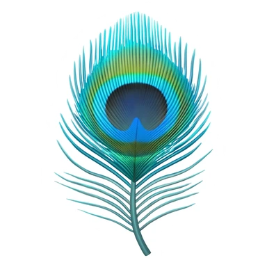 Peacock feather sticker