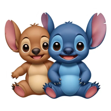 Stitch angel and lilo sticker