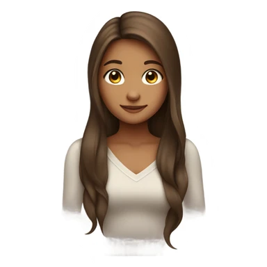 Cute tanned girl brown hair pretty sticker