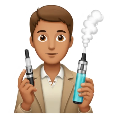 guy holding a vape sticker