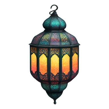 colorful pretty moroccan lantern sticker